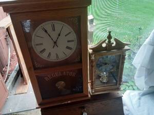 lot 64 image: 2 Mini Grandfather Clocks