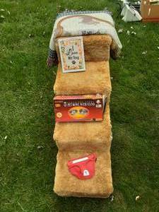 lot 84 image: Pet Stairs, Harness, Bowl stand and more