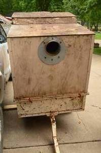 lot 1 image: Pull Behind Yard Trailer w Grass Catch Box