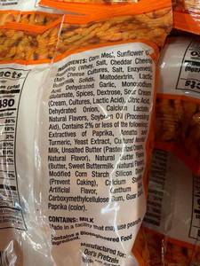 lot 7 image: 2 Back 1.0 - Box of Dots Homestyle Snacks Baked Cheese Curls - 10 Bags