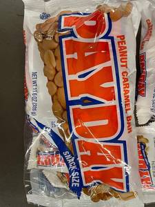 lot 10 image: CA 4 - Hersheys Payday Peanut Caramel Bars - 3 Snack Size Multipacks