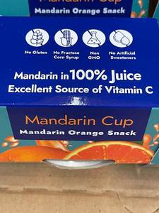 lot 11 image: ID 3 - Sunkist Mandarin Orange Fruit Cups - 6 Packs of 16oz
