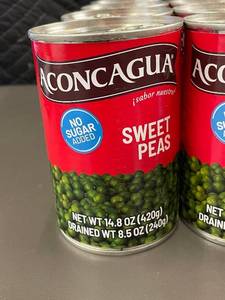 lot 15 image: 2 back - Lot of 12 Aconcagua Sweet Peas Cans - 14.8oz Each