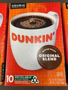 lot 16 image: KS 2 - Dunkin Original Blend Coffee Keurig K-Cup Pods - 30 Count