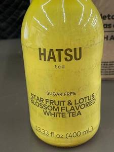 lot 17 image: AK 4 - Hatsu Sugar-Free Star Fruit & Lotus Blossom Flavored White Tea - 6 Bottles