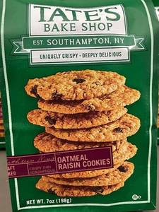 lot 21 image: 1.4 - Lot of 3 Tates Bake Shop Oatmeal Raisin Cookies 7oz