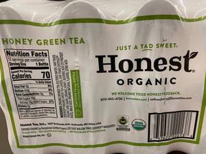lot 22 image: Honest Organic Honey Green Tea 12-Pack