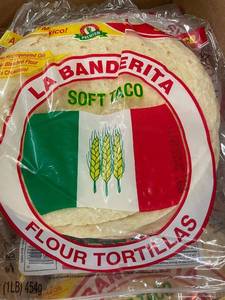 lot 25 image: 2 back - La Banderita Soft Taco Flour Tortillas (12 Packs of 10)