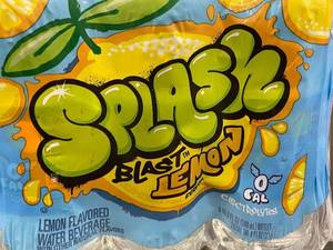 lot 38 image: Splash Blast Lemon Flavored Water Beverage - 2 Packs of 6 (500mL) Bottles