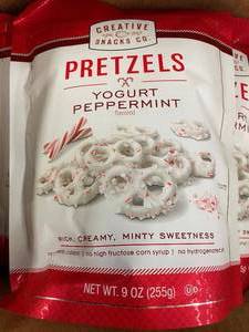 lot 40 image: I 1 - Creative Snacks Co. Yogurt Peppermint Pretzels 9 oz (255g) - 6 Pack