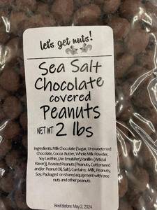 lot 41 image: Sea Salt Chocolate Covered Peanuts - Bulk 4 lbs