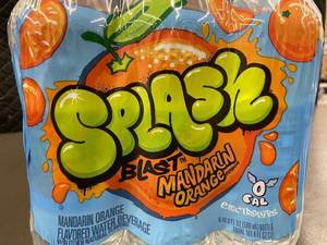 lot 45 image: Splash Blast Mandarin Orange Flavored Water Beverage, 12 Pack
