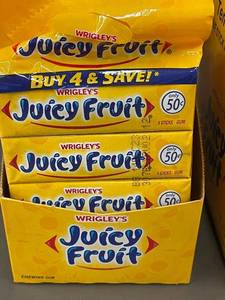 lot 57 image: AZ 4 - Wrigleys Juicy Fruit Chewing Gum - 20 Multipacks
