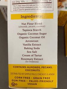 lot 107 image: AS 4 - Simple Mills Crunchy Almond Flour Cookies - Toasted Pecan (Pack of 4)