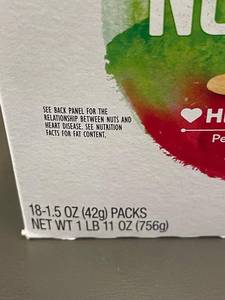 lot 158 image: AZ 5 - Planters NUT-rition Heart Healthy Mix 18 Packs