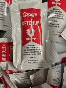 lot 183 image: Caseys Ketchup - 200 Count 9g Foil Pouches