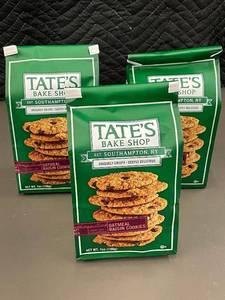 lot 441 image: 1.4 - Lot of 3 Tates Bake Shop Oatmeal Raisin Cookies 7oz