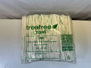 JJ. 500x 10.25in Jumbo Bamboo Straws-individually Wrapped