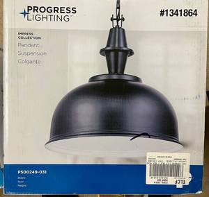 Progress Lighting-Impress Collection Pendant Light Fixture-Black 1341864
