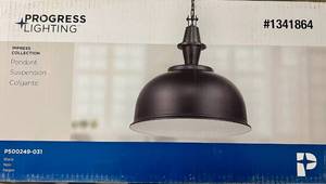 Progress Lighting-Impress Collection Pendant Light Fixture-Black 1341864