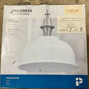 Progress Lighting-Impress Collection Pendant Light Fixture-White 1341863