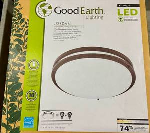 Good Earth Lighting-Jordan 17in Ceiling Fixture, Bronze Finish