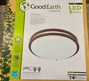 Good Earth Lighting-Jordan 17in Ceiling Fixture, Bronze Finish
