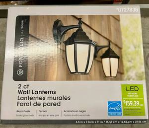 Portfolio Outdoor Wall Lanterns-Black