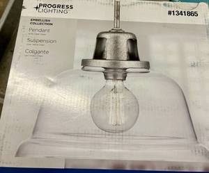 Progress Lighting-Embellish Collection Pendant Light Fixture-Clear 1341865