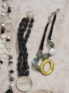 lot 23A image: Funky Stylish Silver & Bead Jewelry Collection - With Sterling