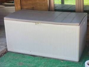 lot 82 image: Suncast Outdoor Storage Crate A