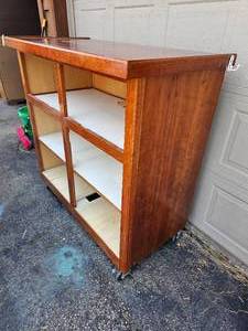 lot 69 image: Rugged Rolling Wood Storage Rack