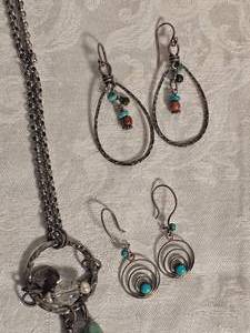 lot 12 image: Silpada Jewelry Turquoise Necklaces & Earrings