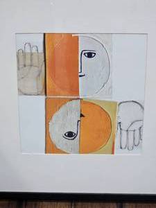 lot 54C image: Brilliant Modern Fine Art Print - Mirrored Face