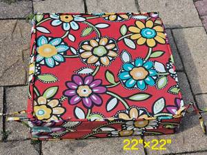 lot 63 image: Comfy Plush Outdoor  Patio Seat Cushions - 5 Seats - (17)