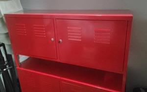lot 44A image: Candy Apple Red Low Storage Locker A