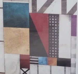 lot 94 image: Modern Fine Art Framed Dcor Print - Impressionist Patterns