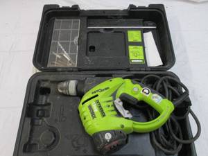 lot 31 image: Worx 6 amp electric angle drill wit...
