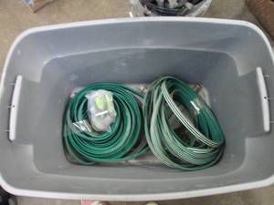 lot 55 image: 2 garden hoses and sprayer nozzle...