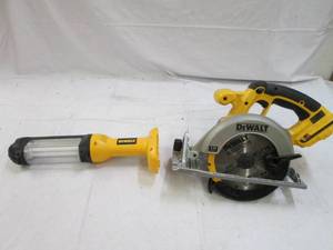 lot 56 image: DeWalt cordless 6 12 circular saw...