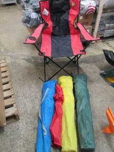 lot 65 image: 4 Guidesman quad chairs folding gre...