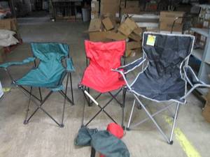 lot 66 image: 3 folding chairs...