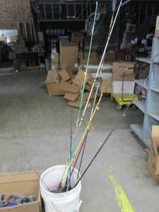 lot 77 image: Variety of fishing rods and reels...