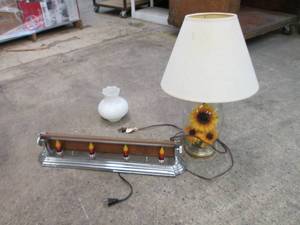 lot 103 image: Lamp, lamp shade and light...