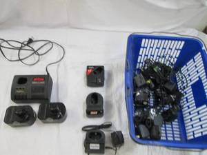 lot 124 image: Miscellaneous charger bases, batter...