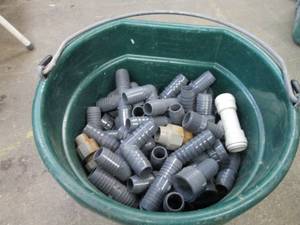 lot 130 image: Bucket of fittings...