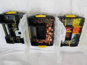 lot 140 image: Miscellaneous hardware in 3 Stanley...