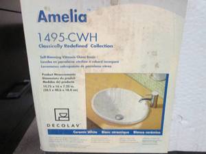 lot 166 image: Amelia 1495-CWH self-rimming vitreo...