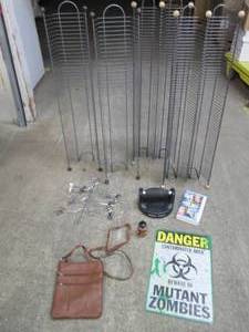 lot 168 image: CD or storage racks, hanger, VHS mo...