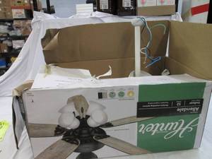 lot 196 image: Hunter ceiling fan for large indoor...